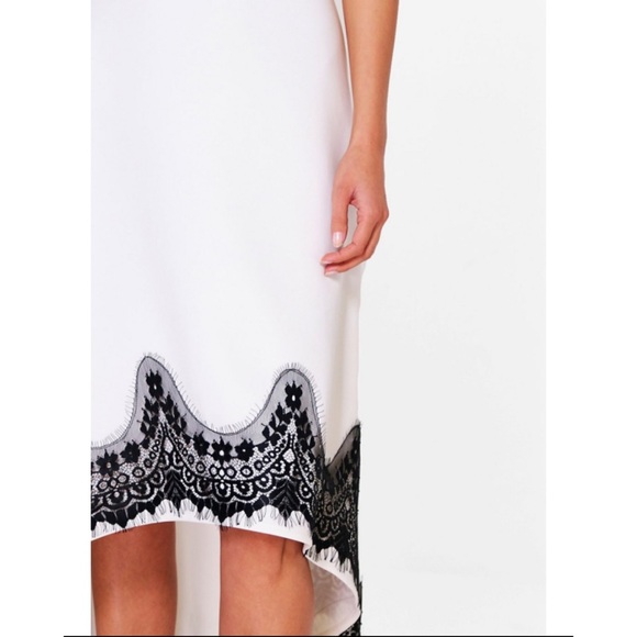 NWT BoohooBoutique Lace Black White Shoulder bride - Picture 8 of 8